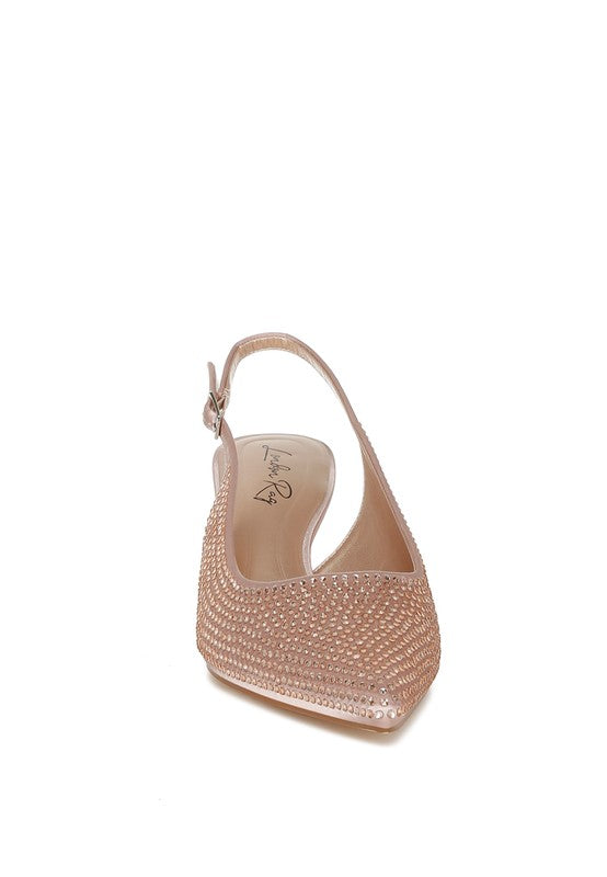 Amashi Rhinestones Kitten Heels