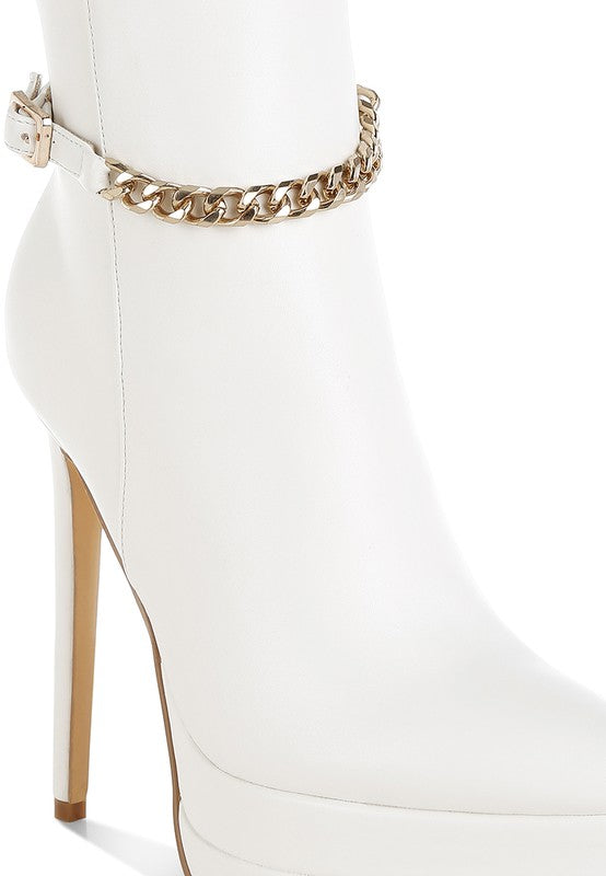 Narok Chain Heel Booties