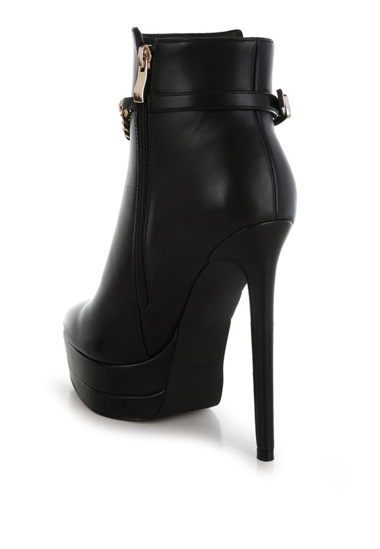 Narok Chain Heel Booties