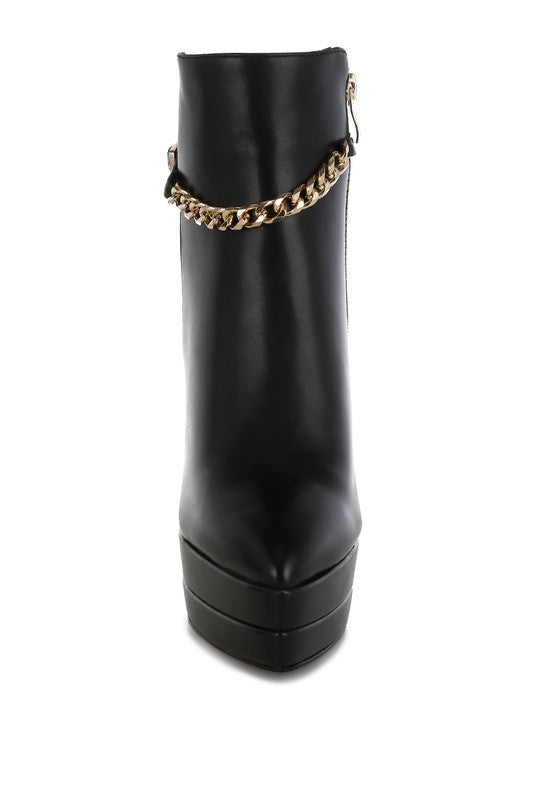 Narok Chain Heel Booties