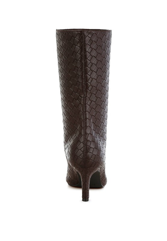 Mentha Woven Vegan Leather Boots