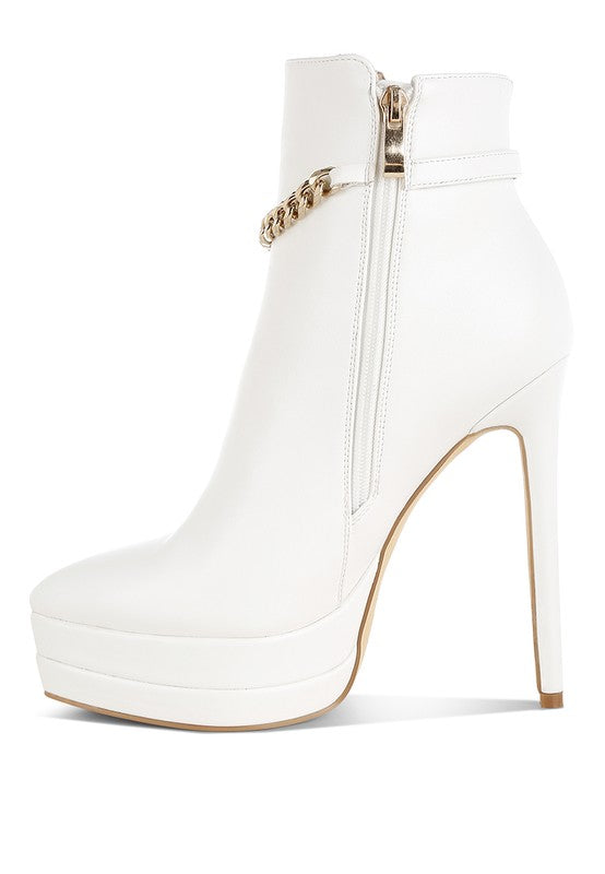 Narok Chain Heel Booties