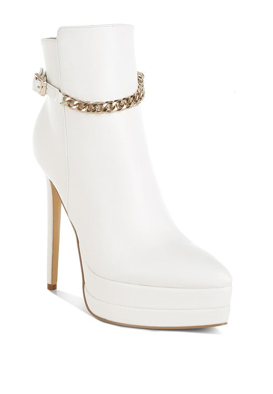 Narok Chain Heel Booties