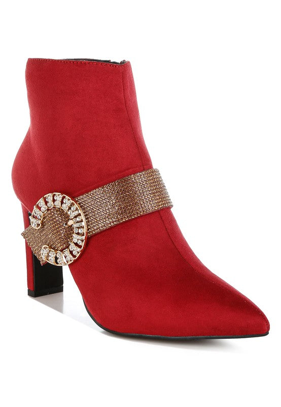 Asagao Diamante & Rhinestone Strap Boots