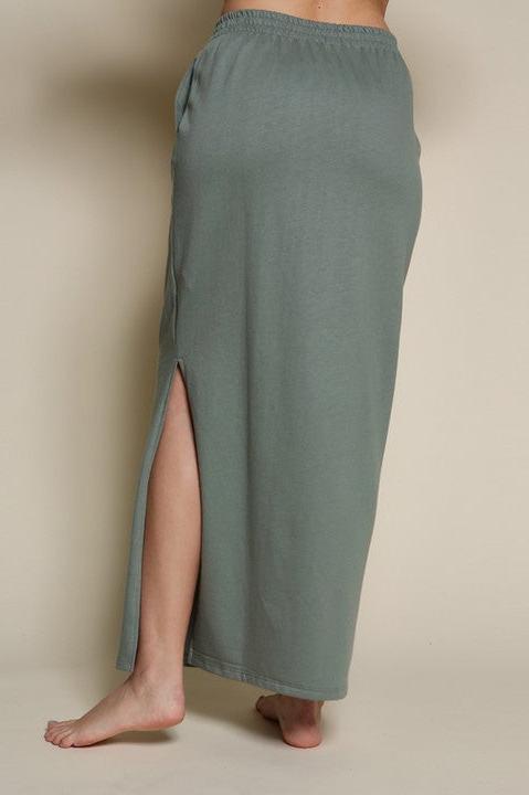 Adara Hemp Slit Maxi Skirt