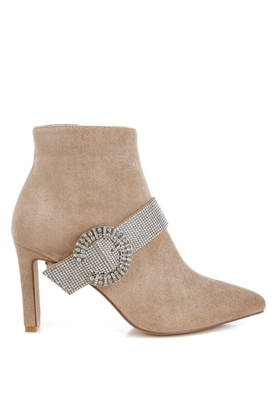 Asagao Diamante & Rhinestone Strap Boots
