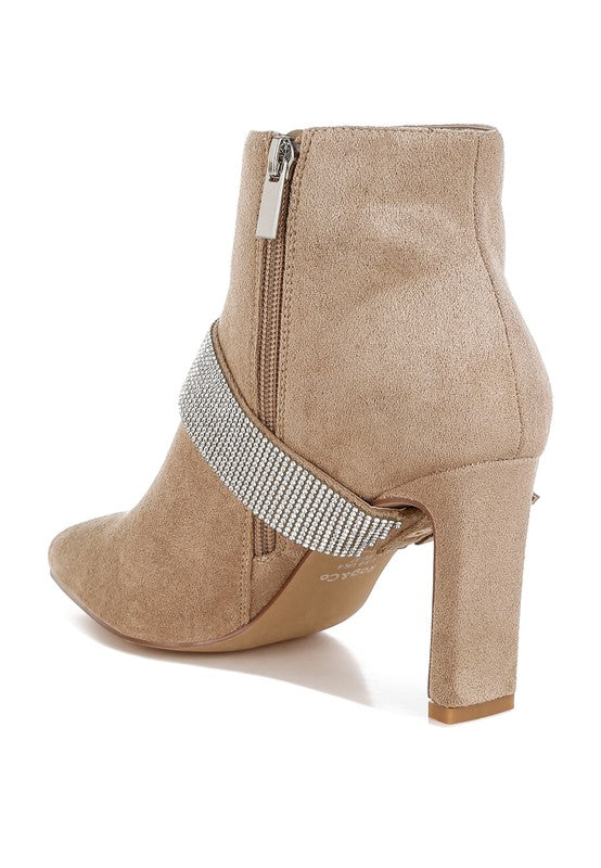 Asagao Diamante & Rhinestone Strap Boots