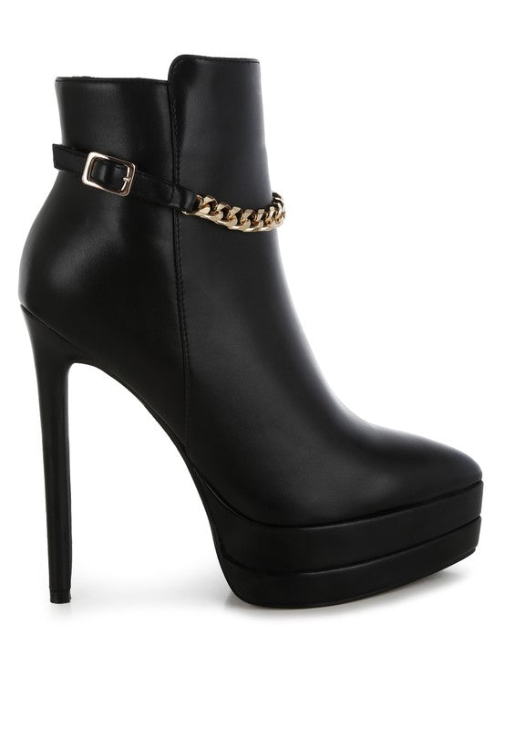 Narok Chain Heel Booties