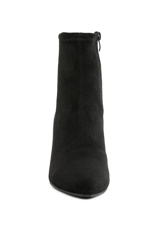 Yara Microfiber Wedge Booties
