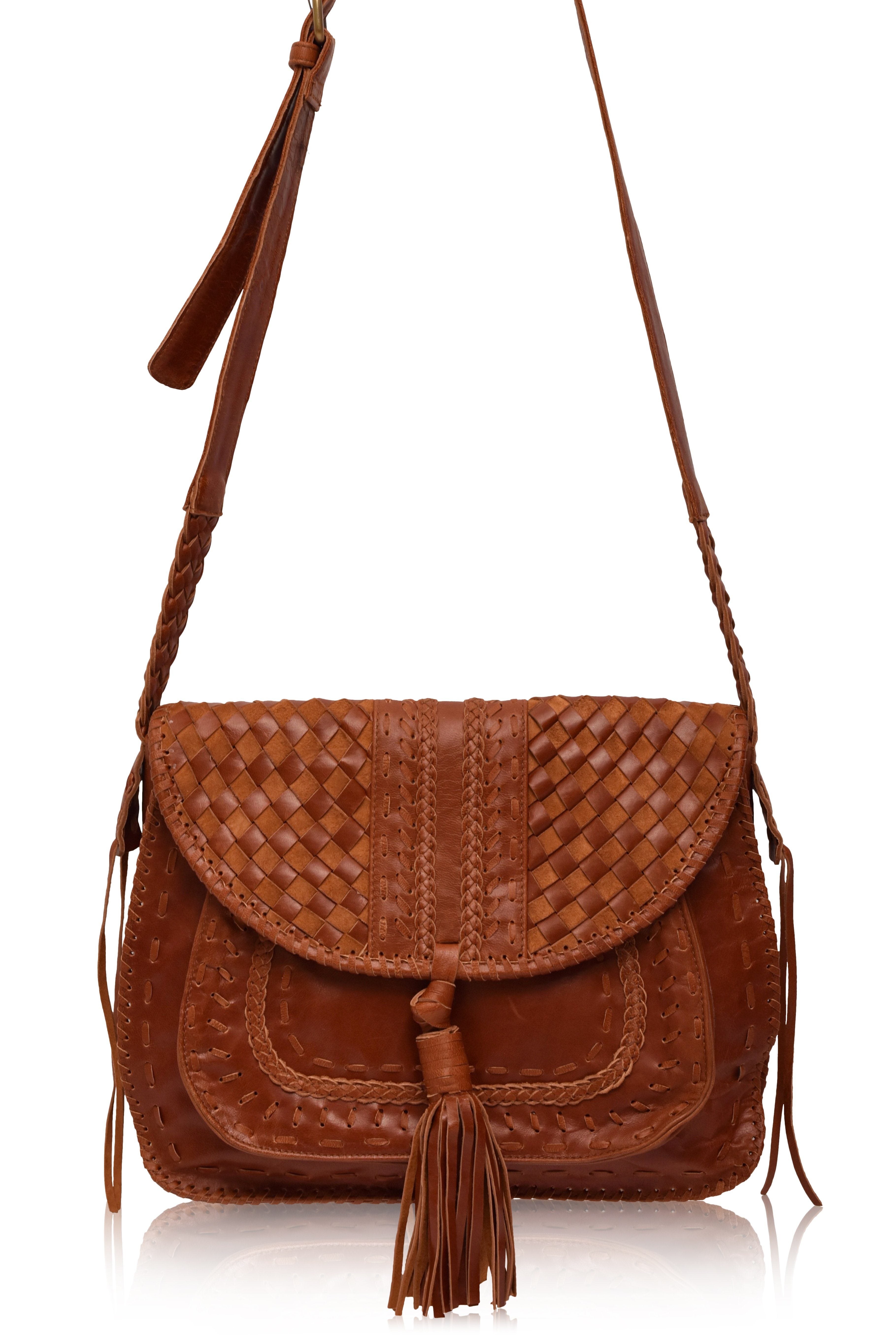 San Tropez Leather Saddle Bag