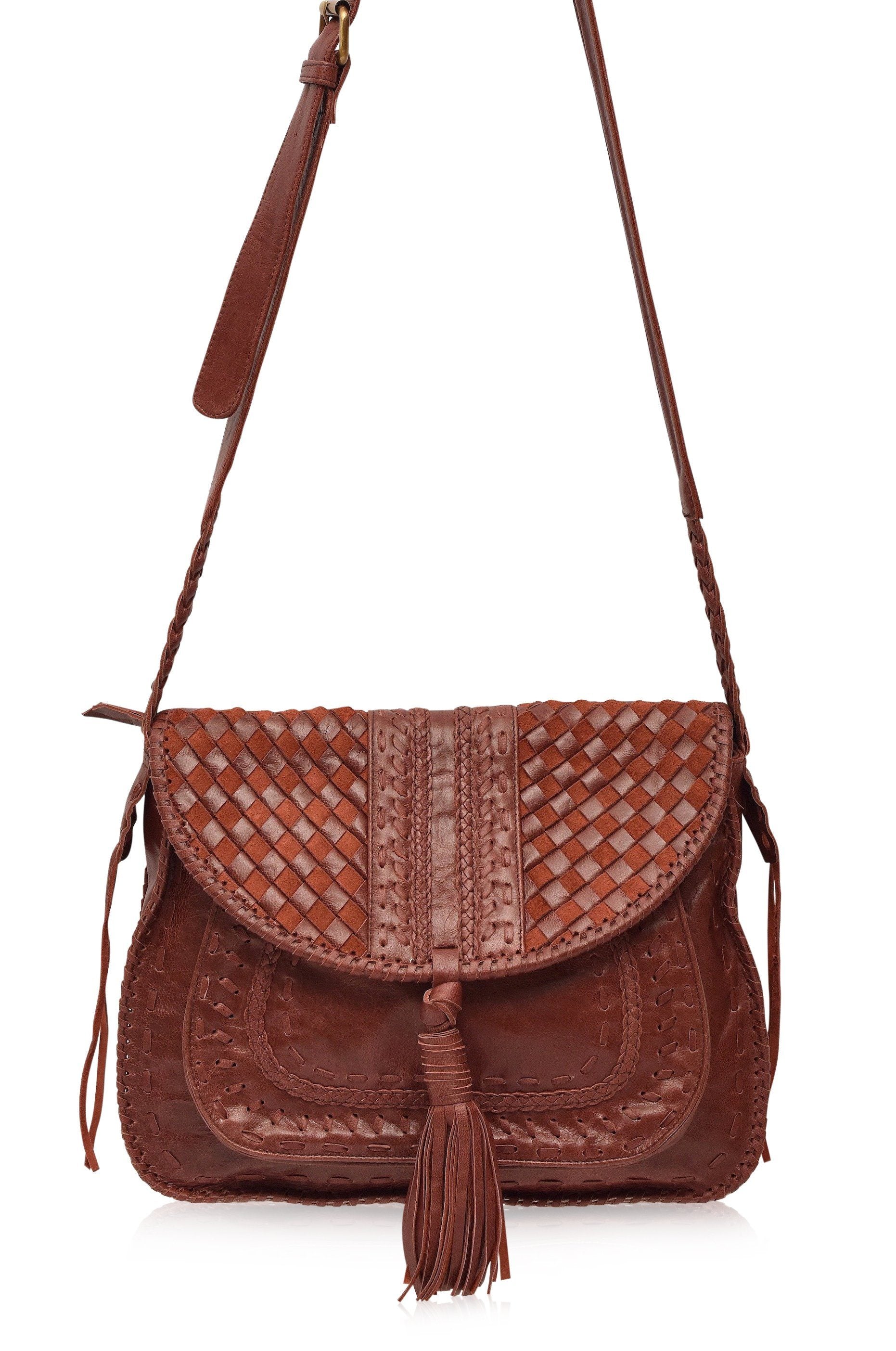 San Tropez Leather Saddle Bag