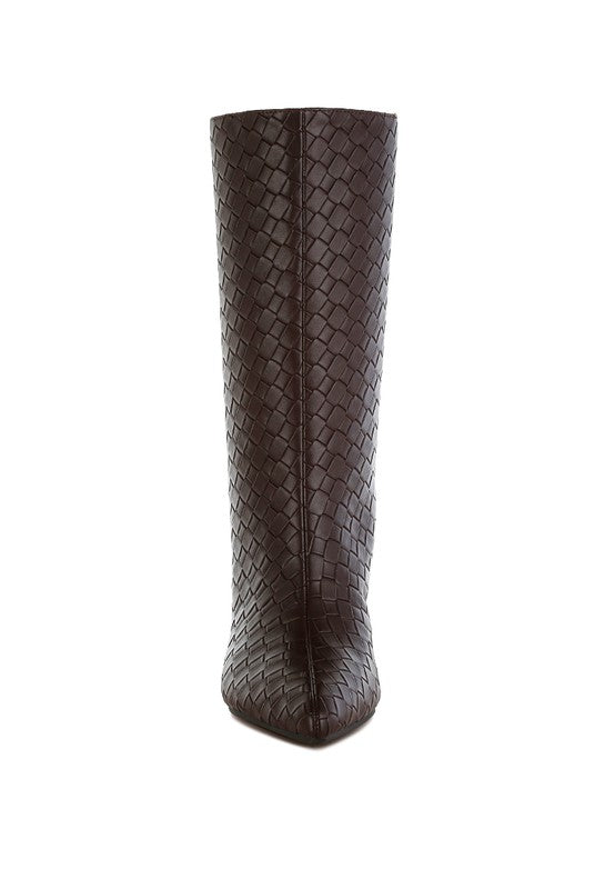 Mentha Woven Vegan Leather Boots