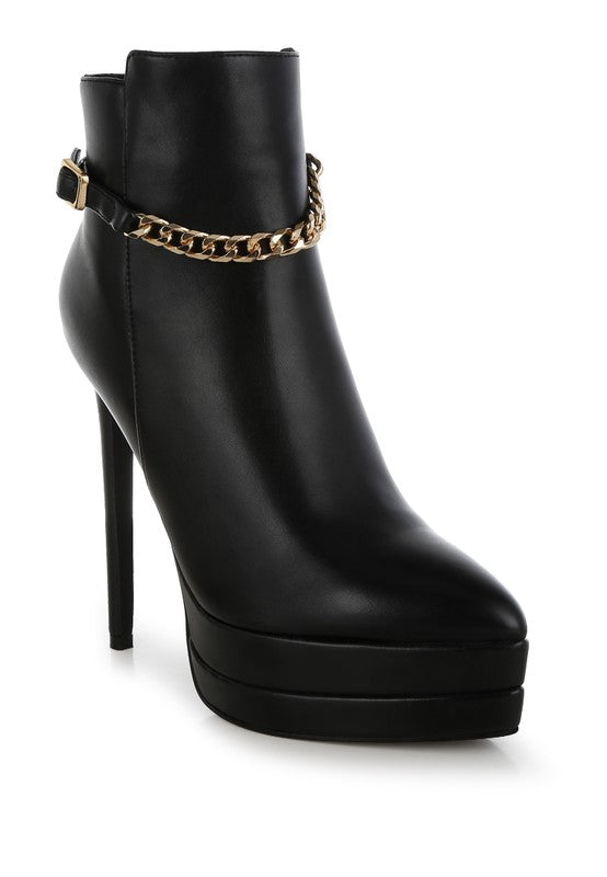 Narok Chain Heel Booties