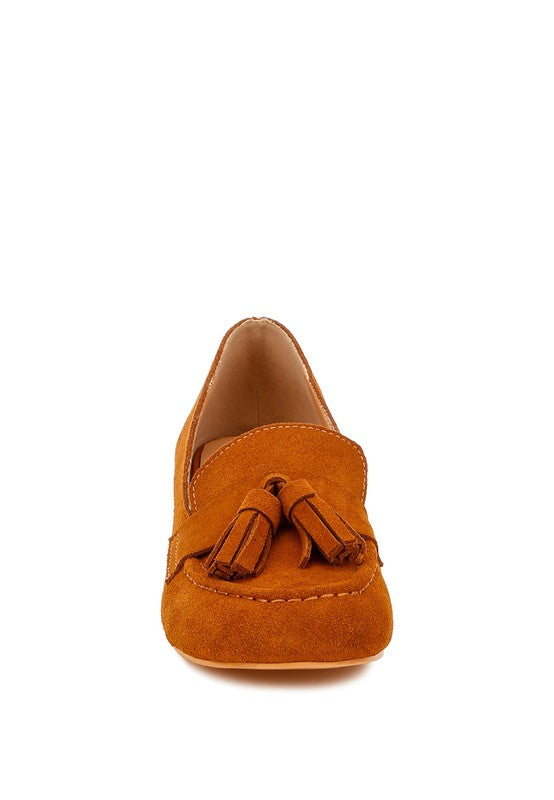 Shaibel Tassel Suede Loafers