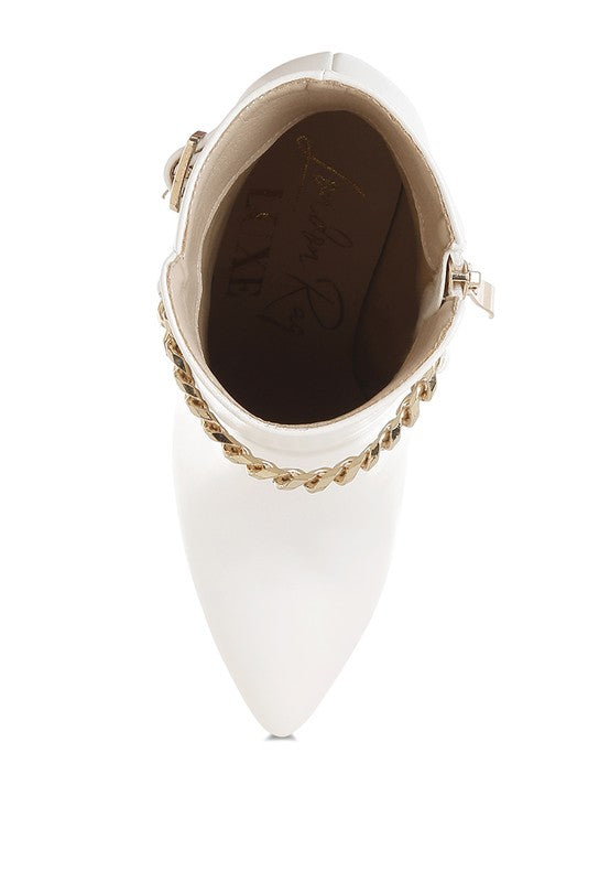 Narok Chain Heel Booties