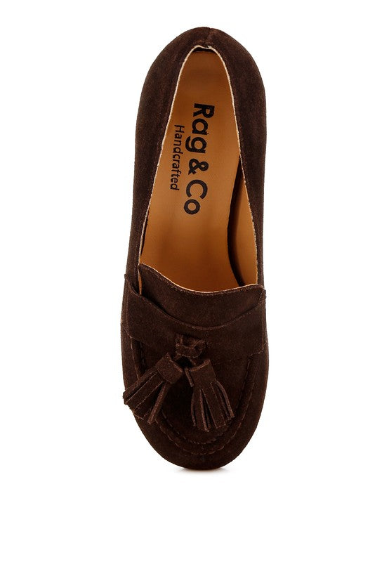 Shaibel Tassel Suede Loafers