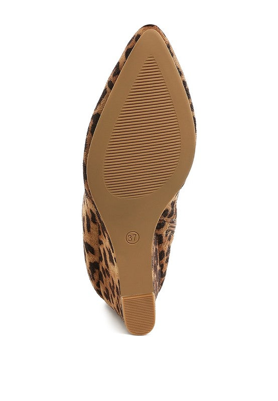 Yara Microfiber Wedge Booties