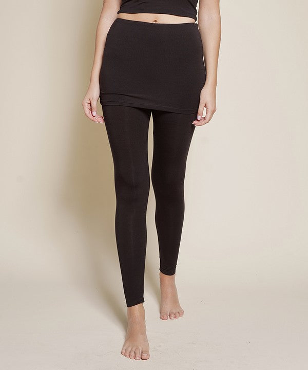 Alina Bamboo One Piece Skirted Legging