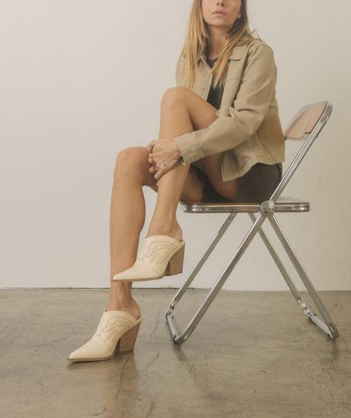 Kiara Western Heeled Mule