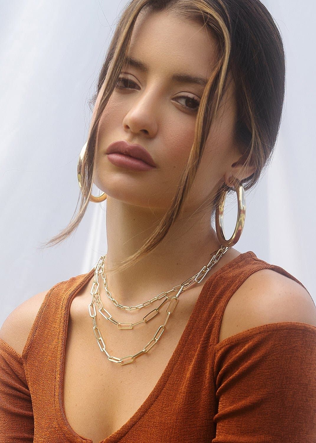 Chana Triple Layer Chain Necklace